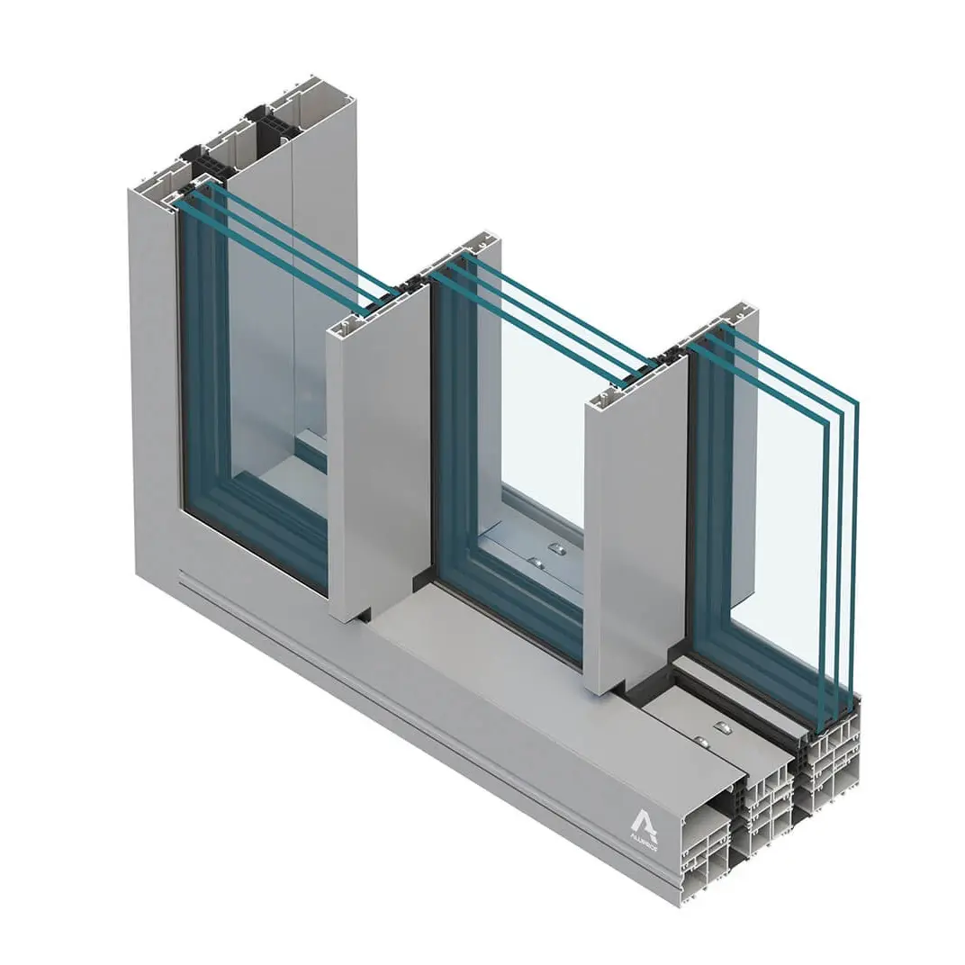 MB-SKYLINE TYPE R Sliding door system with a concealed frame - Aluprof