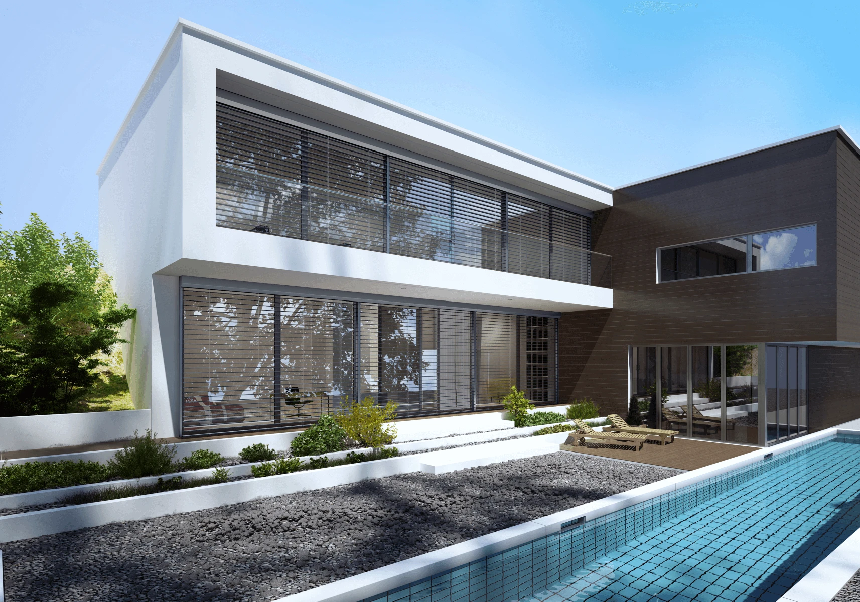 Des stores vénitiens d’extérieur dans le système