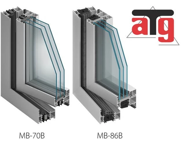 Les systèmes pour porte et fenêtre ALUPROF MB-70B, MB-86B avec ATG certificat