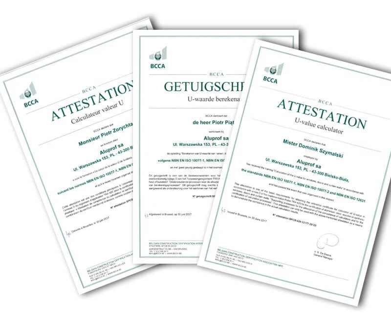 BCCA-certificaat voor ingenieurs van ALUPROF