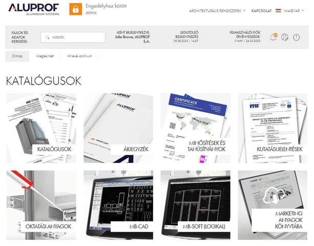 HASZNÁLJ AZ MB-CAD PROGRAMOT? REGISZTRÁLJON FIÓKOT AZ ALUPROF ENGEDÉLYHEZ KÖTÖTT ZÓNÁJÁBAN, EZ MEGKÖNNYÍTI ÖNNEK A MUNKÁT!