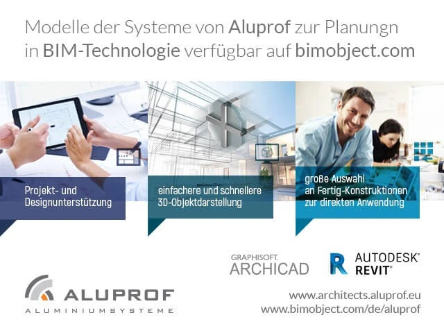 ALUPROF-Dateien auf der BIMOBJECT-Plattform verfügbar