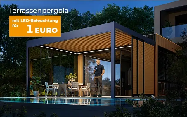 Weltmeisterlich sparen – kaufen Sie eine Terrassenpergola und profitieren Sie von einer Sonderkondition