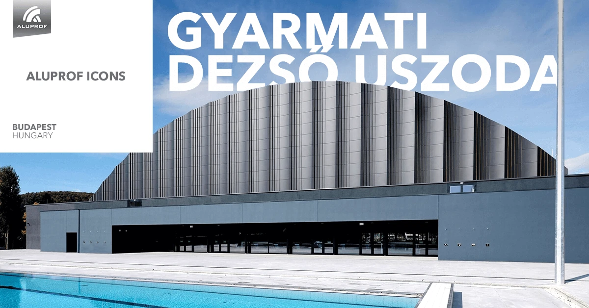 Monumentaal zwembad Gyarmati Dezső in Boedapest in systemen van ALUPROF