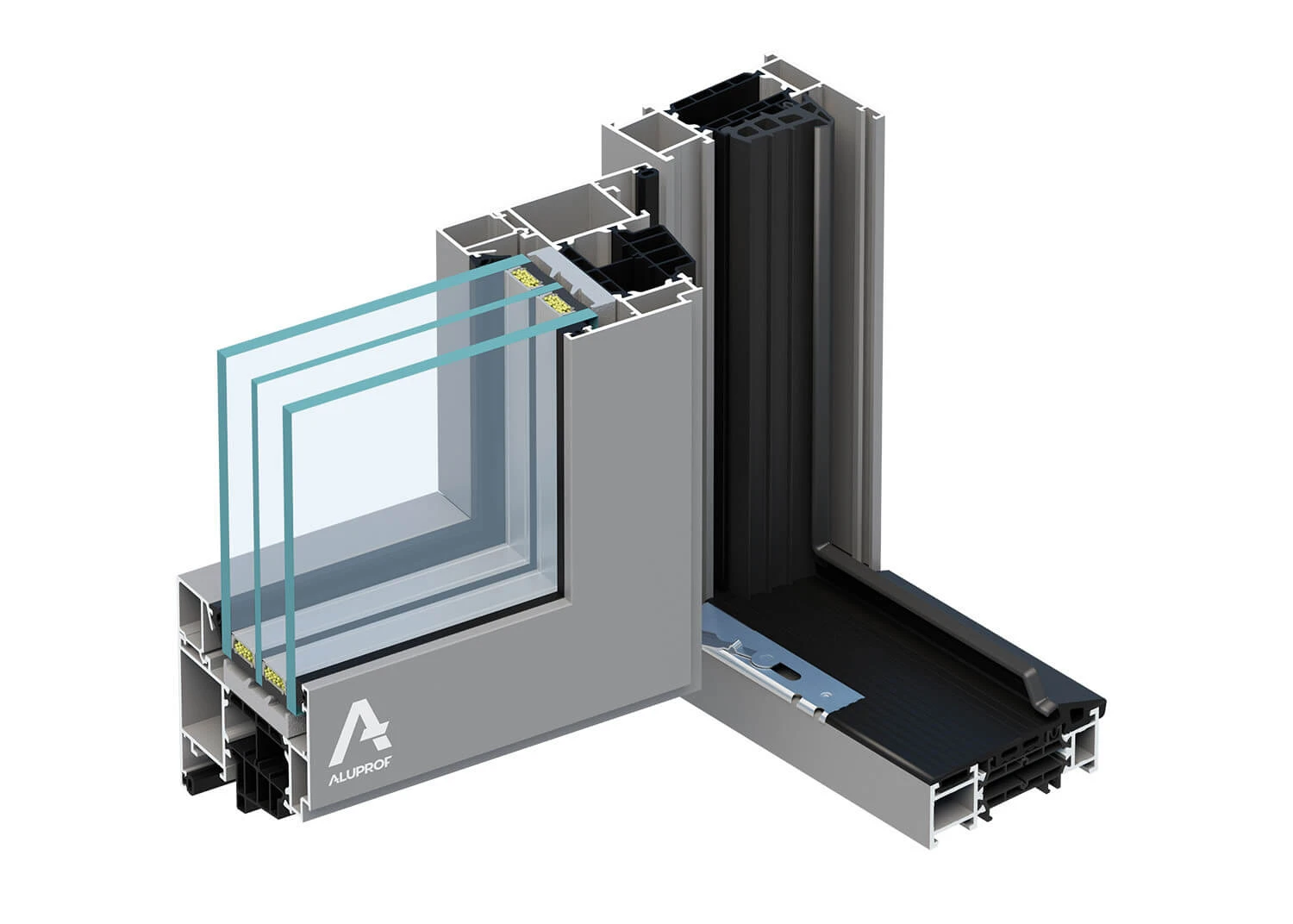 A LOW THRESHOLD, WITH CONCEALED ROTO AL DESIGNO HARDWARE