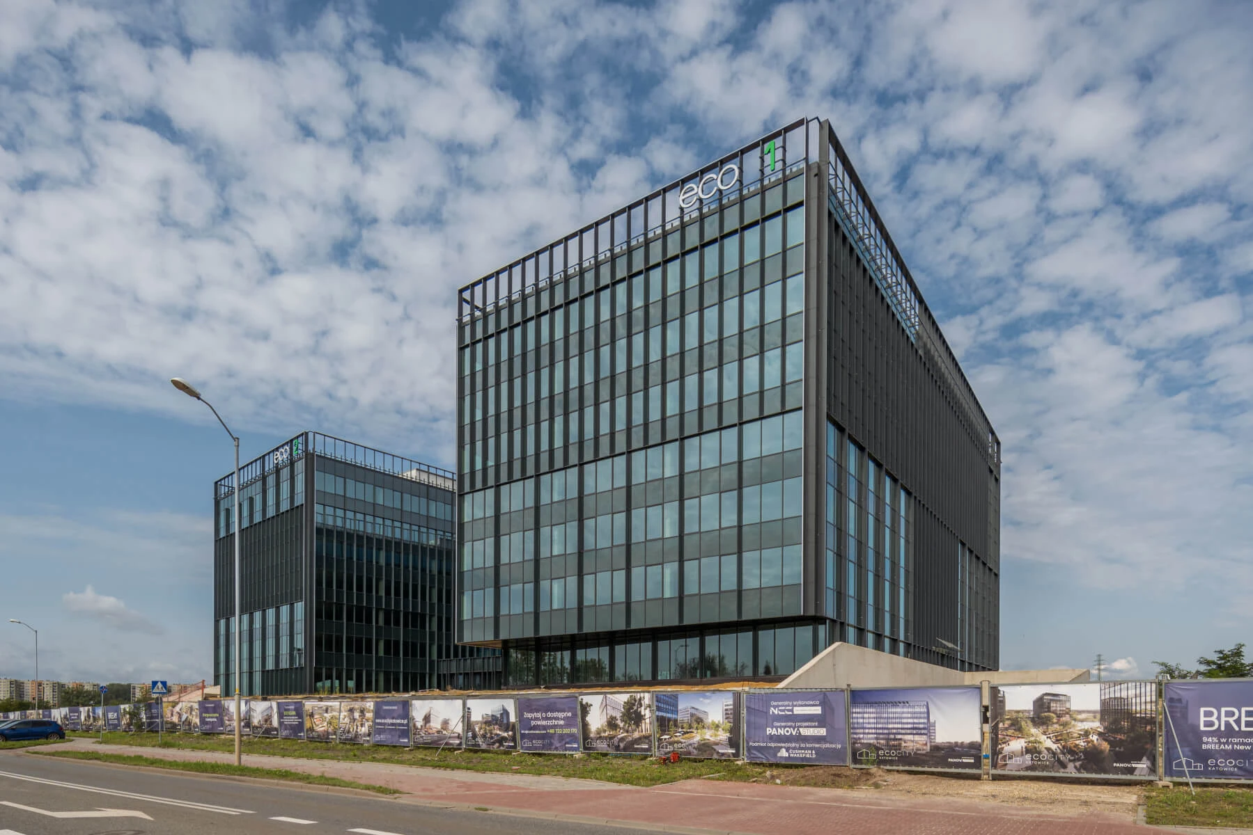 Kompleks biurowców Eco City Katowice z fasadami aluminiowymi od Aluprof