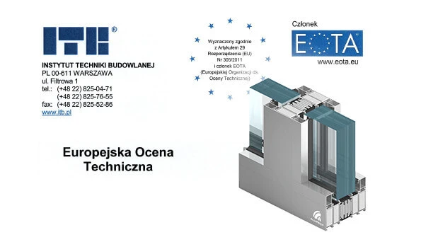 System ścianek wewnętrznych Aluprof MB-118EI z Europejską Oceną Techniczną