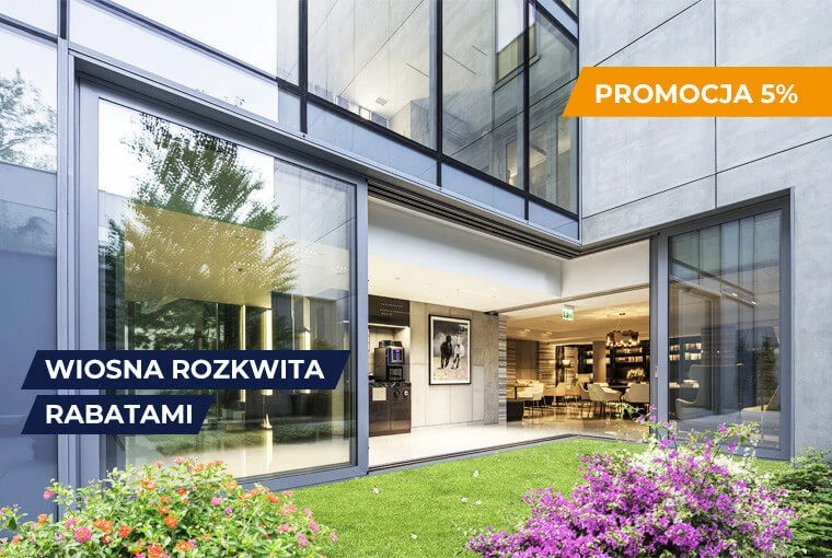 Wiosna rozkwita rabatami -  promocja na drzwi tarasowe MB-77HS
