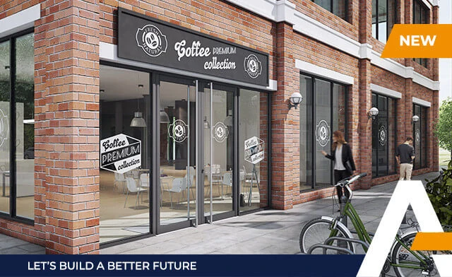 LA PORTE DE LA SÉRIE MB-100GFT  pour centres commerciaux, Établissements publics, restaurants…endurance garantie mÊme aprÈs un 1 000 000 de cycles