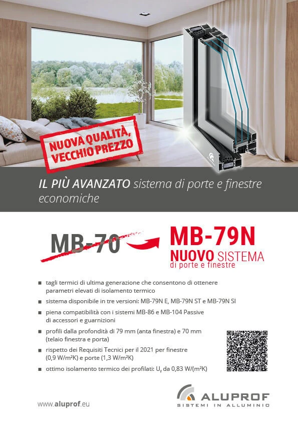 Un nuovo sistema di porte e finestre nell’offerta ALUPROF MB-79N