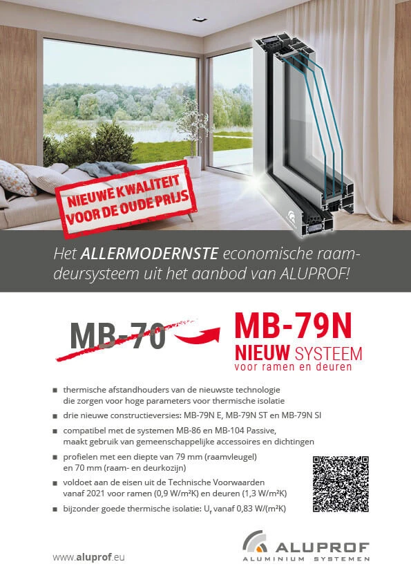 Nieuw raam-deursysteem in het aanbod van ALUPROF MB-79N