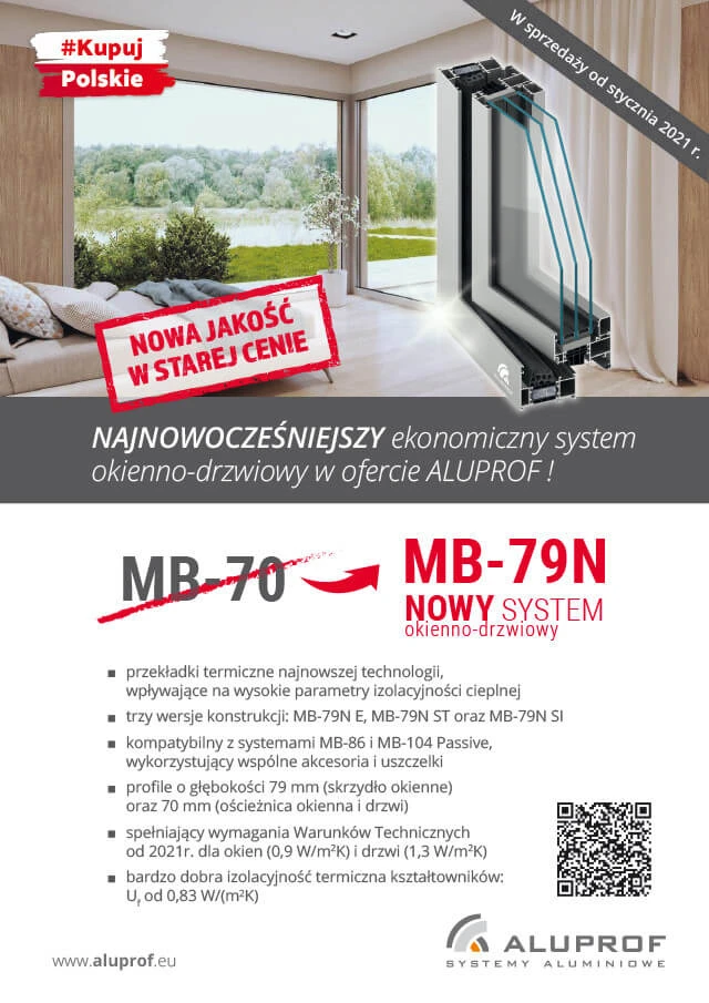 MB-79N - NOWY SYSTEM OKIENNO-DRZWIOWY W OFERCIE ALUPROF W SPRZEDAŻY OD STYCZNIA 2021 r.