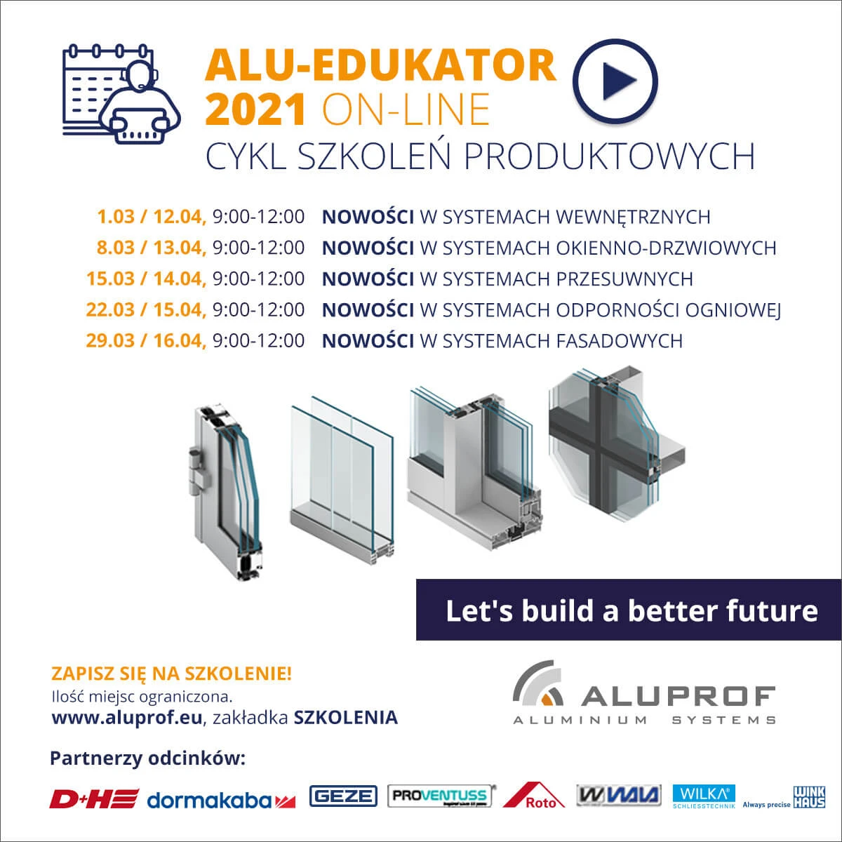 Alu-Edukator on-line 2021 – ruszają szkolenia Aluprof