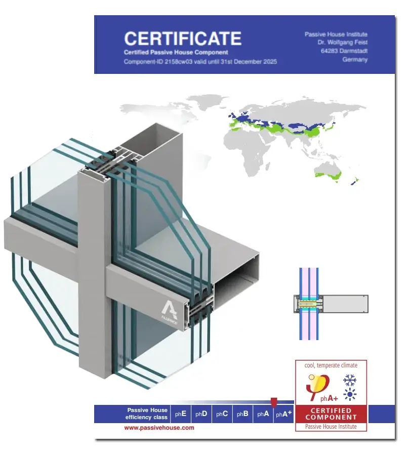 НОВА ФАСАДНА СИСТЕМА MB-MT50N SI З СЕРТИФІКАТОМ PASSIVE HOUSE INSTITUTE
