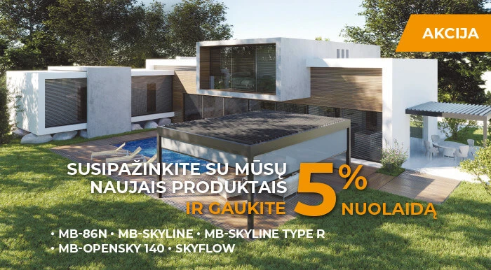 GAUKITE 5% NUOLAIDĄ PRODUKTAMS IŠ „ALUPROF“ ASORTIMENTO