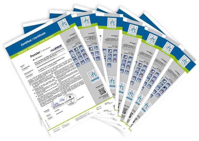 Certyfikaty ift Rosenheim oraz znak bezpieczeństwa "Ü" dla systemów ALUPROF