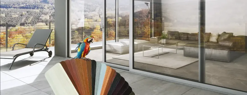 How do you match the colour of the aluminium joinery to the interior?